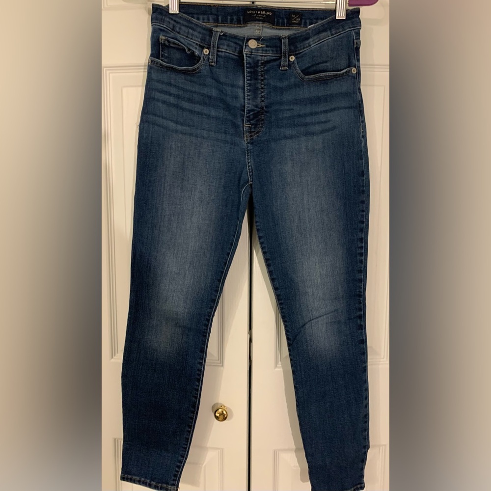 Lucky Brand Jeans Dark Blue Skinny Denim Womens Size 10/30
